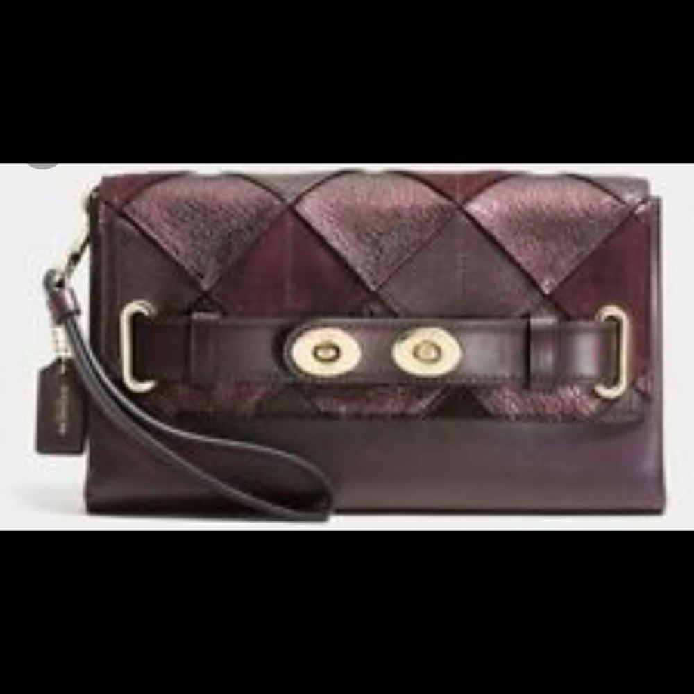 Coach Clutch #64639 Metallic Cherry